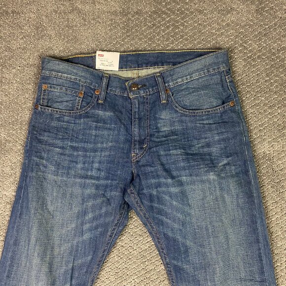 NWT Levi's 514 Slim Straight Jeans Men's 32 x 30 Measures 33 x 30 Cotton Blue - Picture 2 of 14